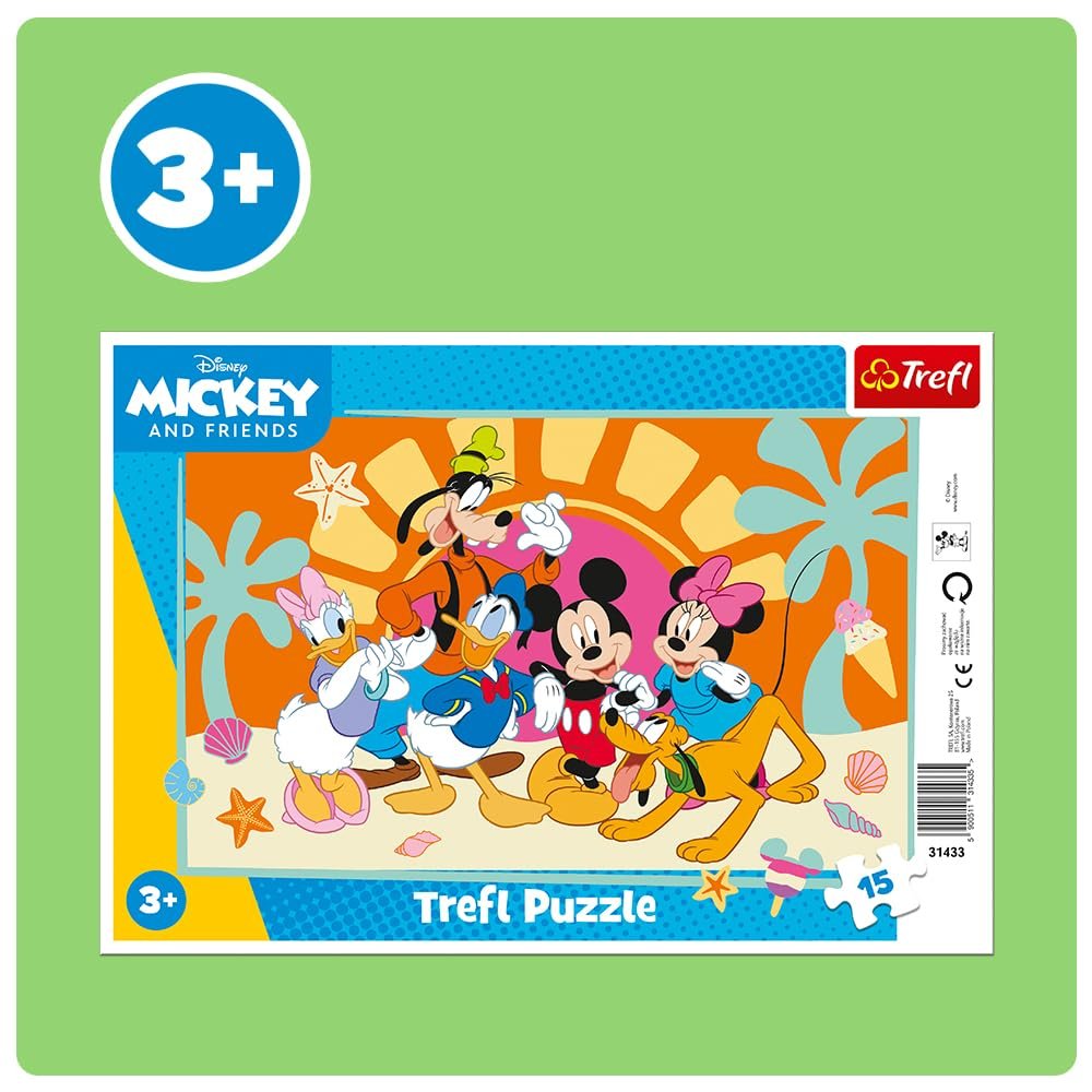 Пазлы Trefl Disney Mickey Mouse and Friends The Curious Mickey рамочные 15 элементов для детей от 3 лет, фото №2