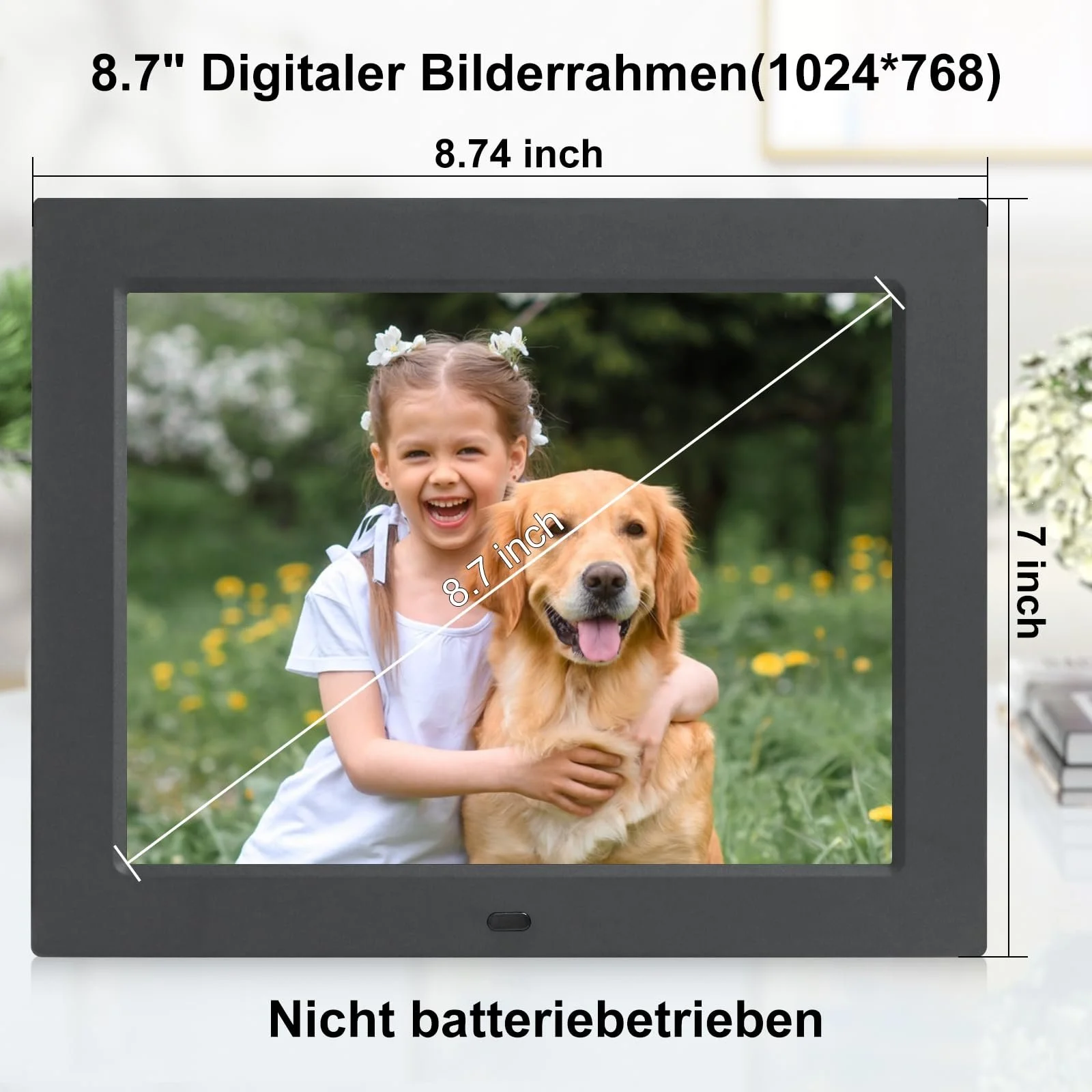 Цифровая фоторамка TSITSC 8.7 дюйма 1024 x 768 IPS Screen Remote Control USB SD Black, фото №2 Цифровая фоторамка TSITSC 8.7 дюйма 1024 x 768 IPS Screen Remote Control USB SD Black, фото №2