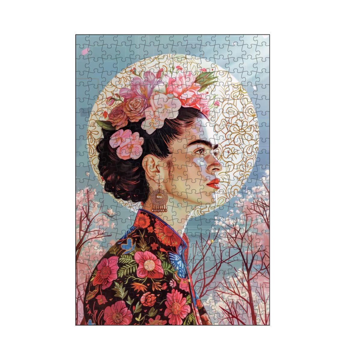 Пазл artboxONE Puzzle M Floral Kahlo's Flower Love Frida Kahlo Flower Hair Jewellery разноцветный 266 элементов, фото №1