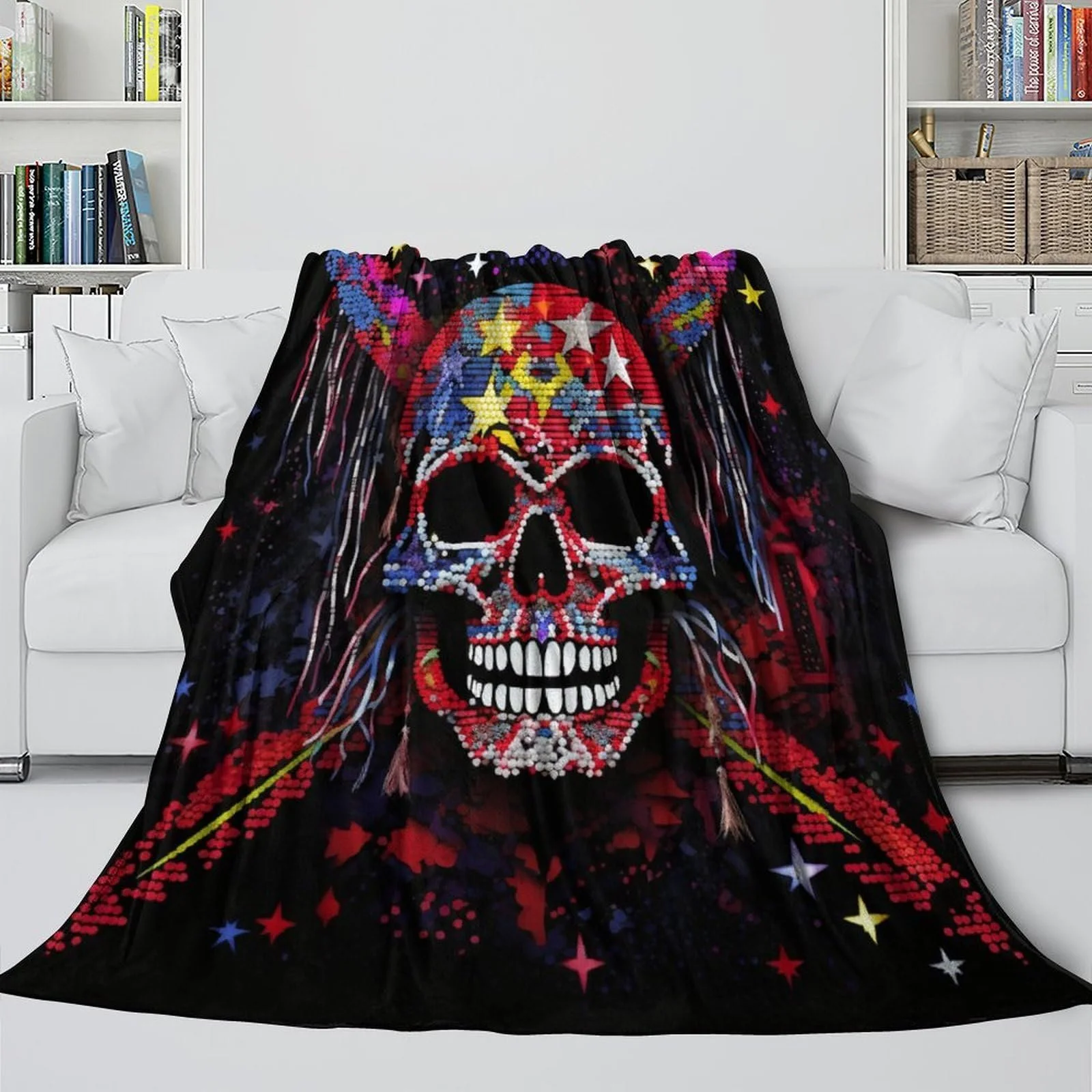 Покривало Флісове Друковане Skeleton Gemütliche Flauschige Luxuriöse 3D Design 150x200 см, фото №4
