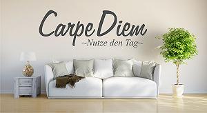 Наклейка на стіну INDIGOS UG Carpe Diem 90 x 28 см Антрацит - Фото 1
