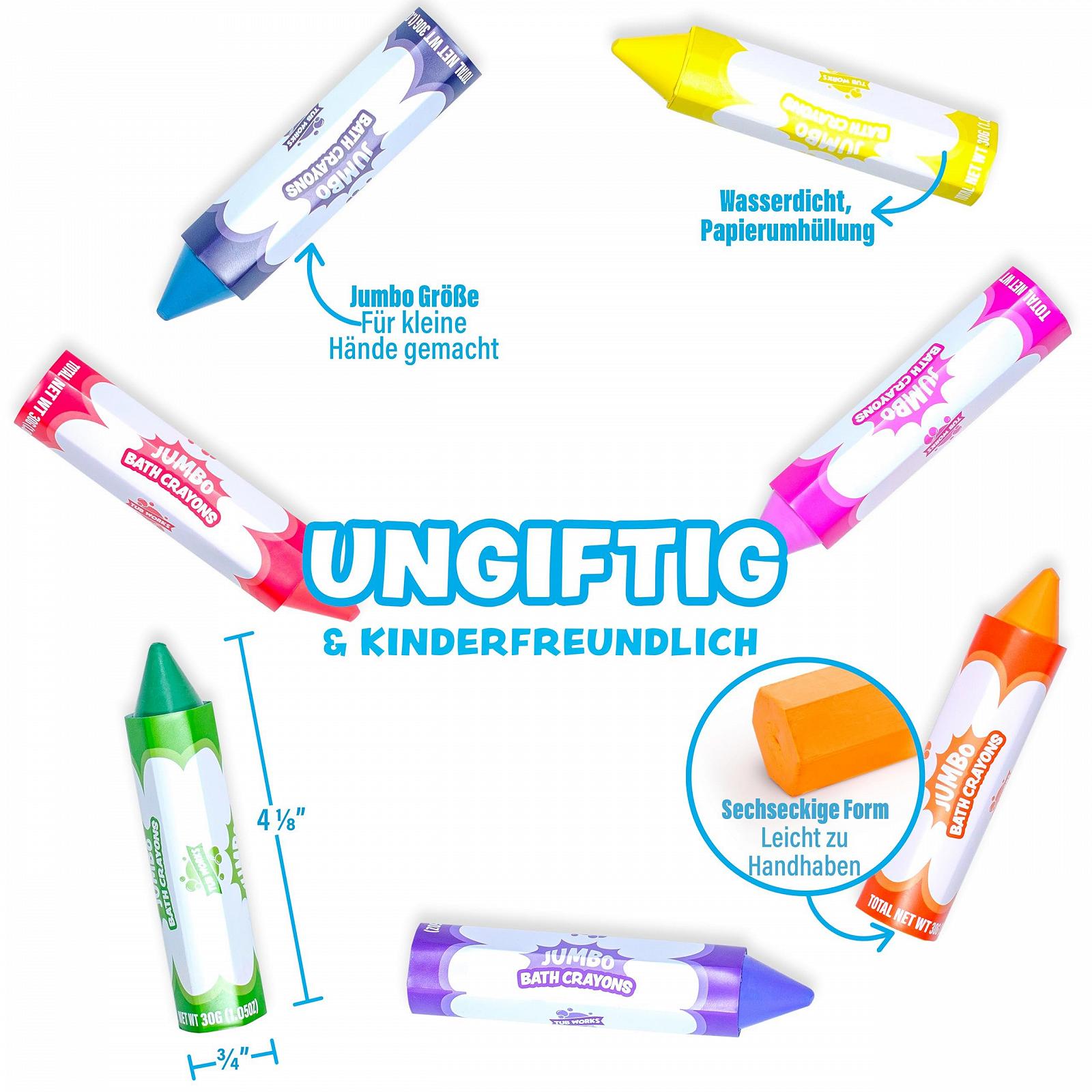 Крейда для ванни Tub Works Large, 7 шт. Різнокольорові, фото №4