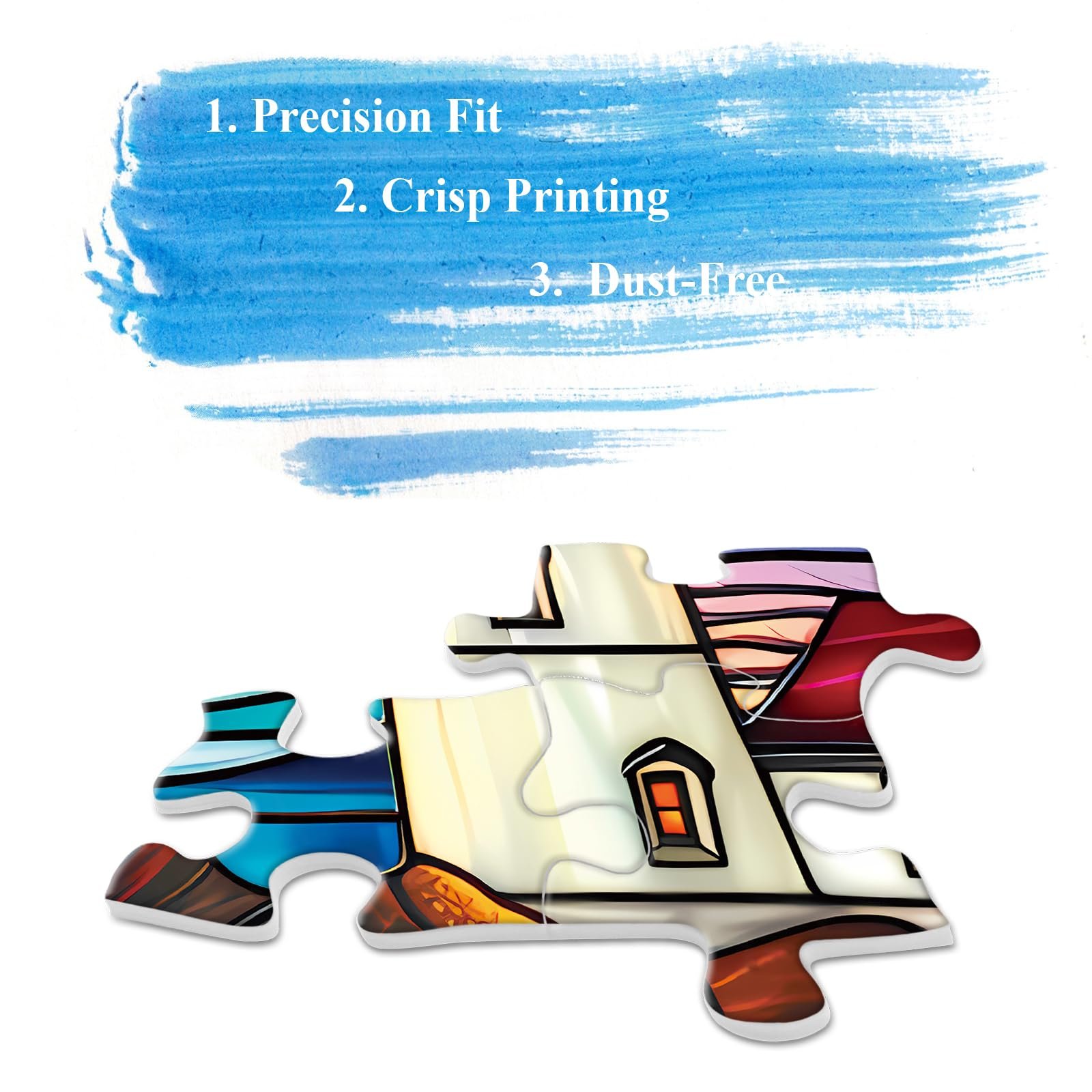 Пазл BBOLDIN Stained Glass Beach Lighthouse Ocean Sunset 1000 елементів Круглий 68.1 x 68.1 см, фото №4