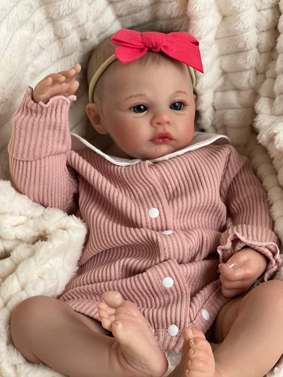 Лялька Zero pam Reborn Baby 48 см Реалістична силіконова дитяча дівчина з м'яким тілом з 3 років, фото №4