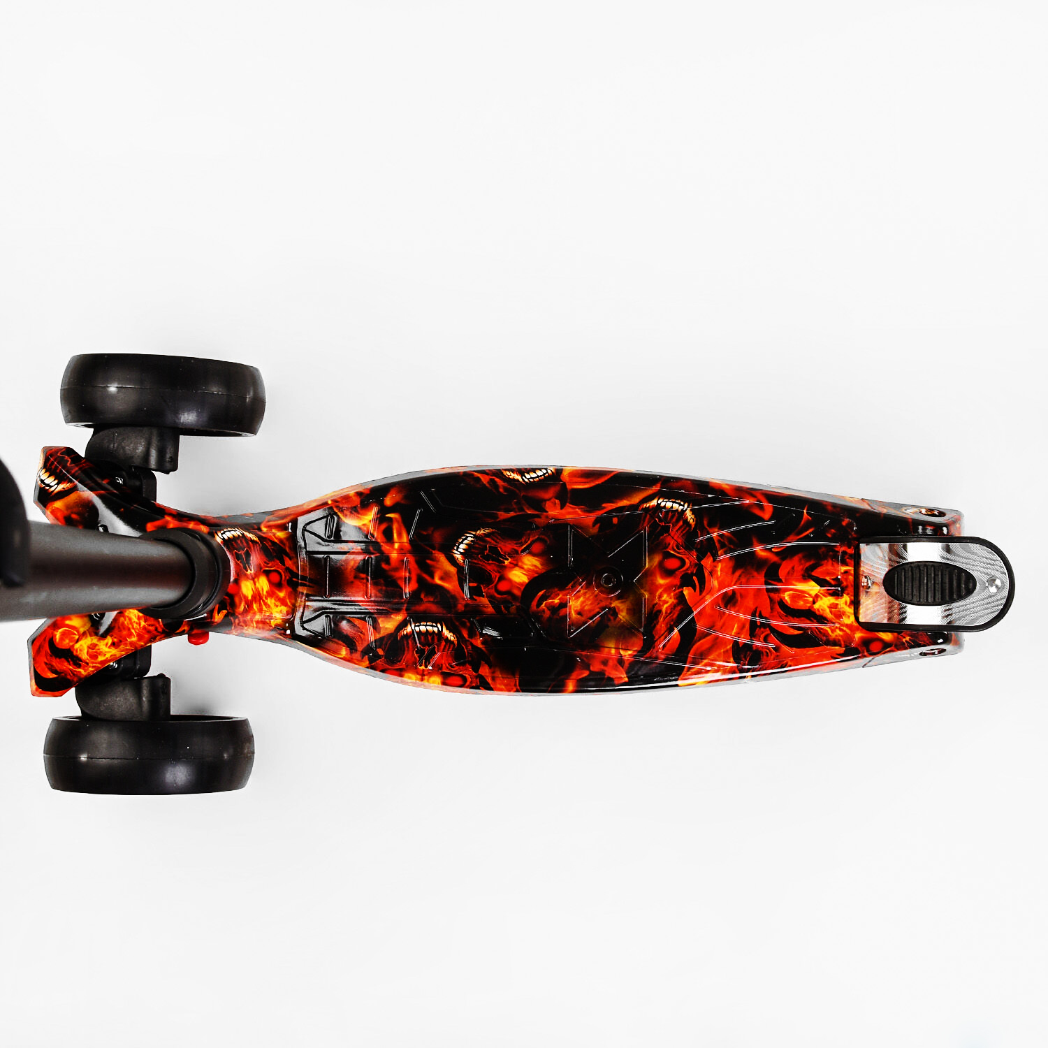 Самокат Best Scooter MAXI S 4 колеса PU СВЕТ Fire and skulls 60 кг Разноцветный 113935, фото №4 Самокат Best Scooter MAXI S 4 колеса PU СВЕТ Fire and skulls 60 кг Разноцветный 113935, фото №4