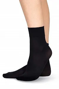 Носки LORES Женские Микрофибра Непрозрачные Облегающие Crew Length 60 Den Anti-pressure Band Ankle High Hosiery [Сделано в Италии] - Фото 1