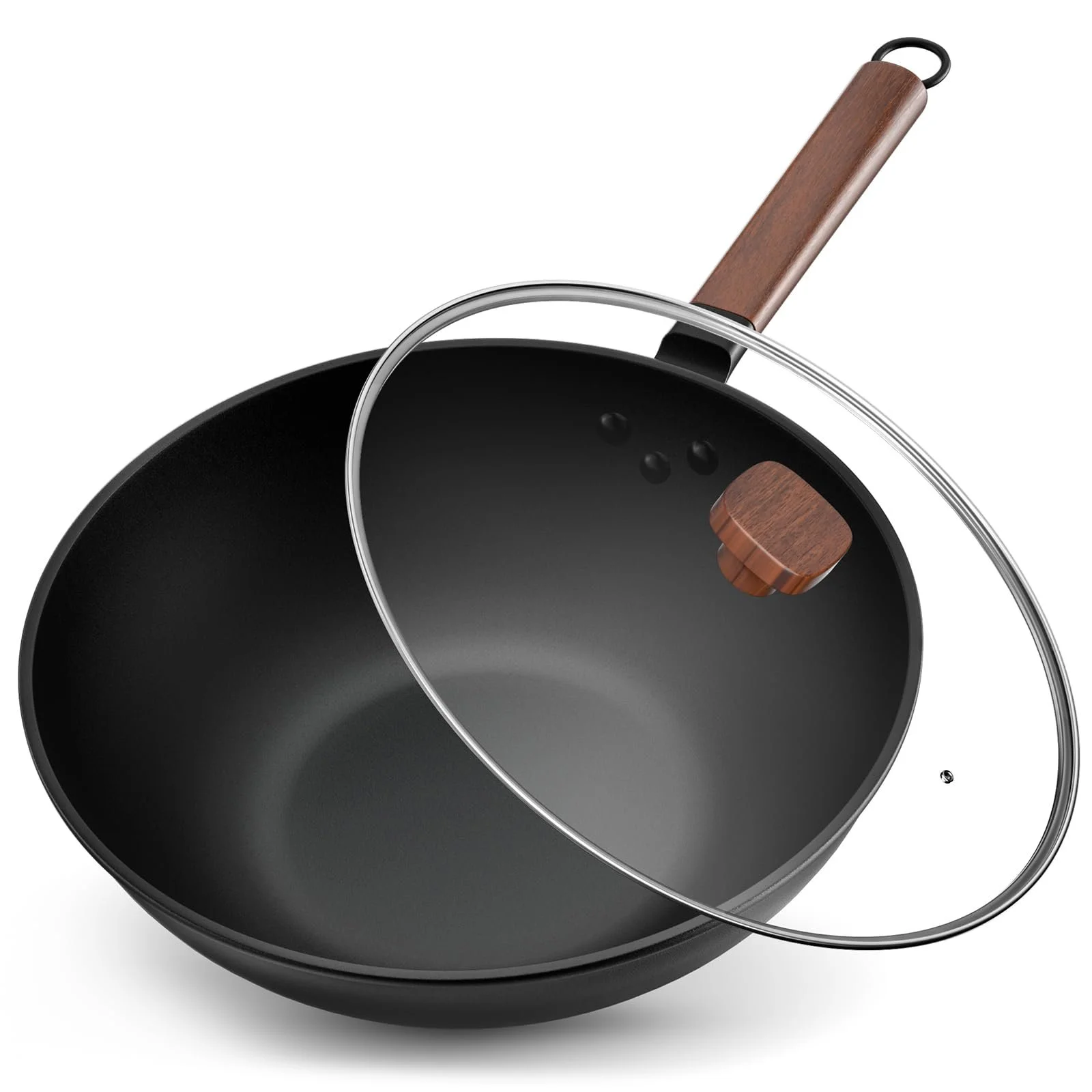 Сковорідка-Wok Jobin 33 см / 5.6 л з кришкою, вуглецева сталь, для азіатських страв, для 4-6 осіб, фото №1 Сковорідка-Wok Jobin 33 см / 5.6 л з кришкою, вуглецева сталь, для азіатських страв, для 4-6 осіб, фото №1
