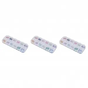 Стразы для ногтей Beavorty 3 шт. Разные цвета и размеры. Прозрачный контейнер - Фото 1