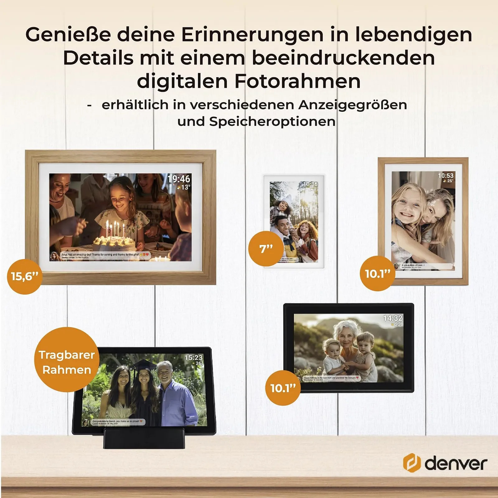 Цифровая фоторамка Denver 10.1 Inch 16 GB WiFi Frameo White, фото №9