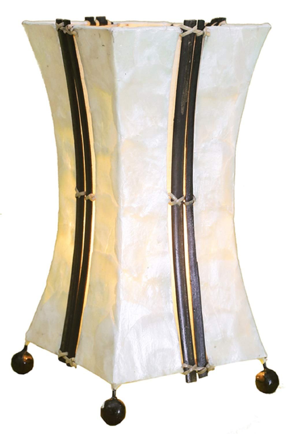 Настільна лампа Milla Metal and Capis Discs Natural Material 30 см, фото №1