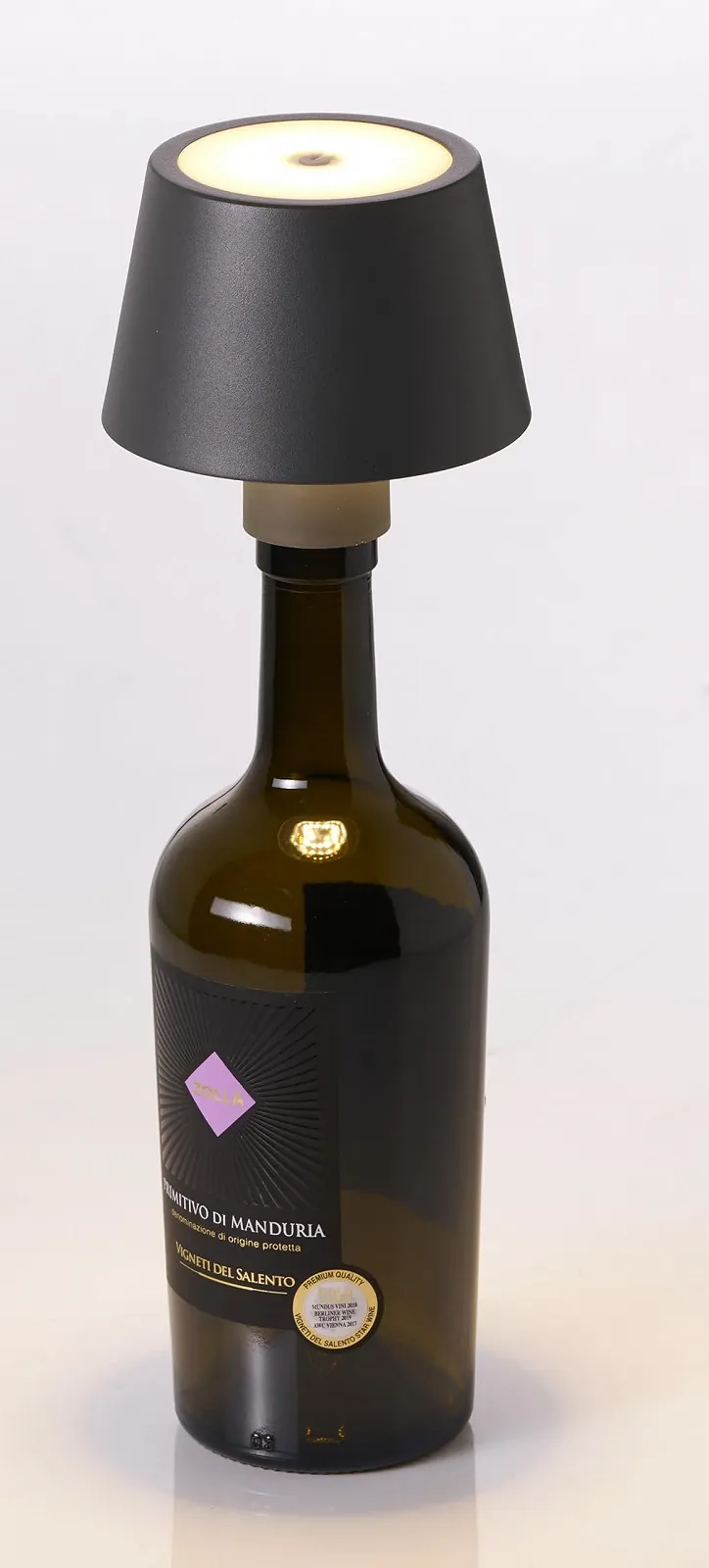 Акумуляторна настільна лампа для пляшок Northpoint LED Touch Sensor 3000 mAh 200 lm 3000 K Димована Сіра, фото №6