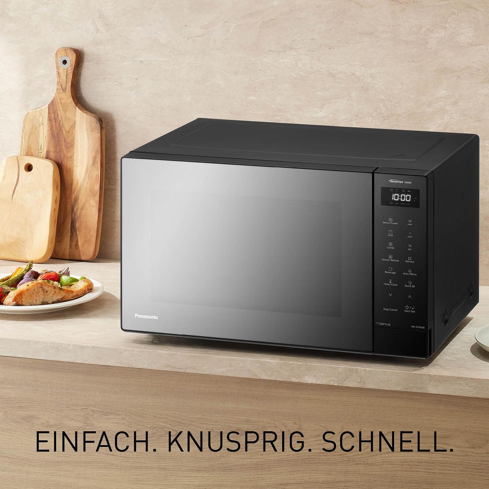Комбінована мікрохвильова піч з грилем Panasonic NN-GT65QBEPG 31 L 1000 W Чорна, фото №3 Комбінована мікрохвильова піч з грилем Panasonic NN-GT65QBEPG 31 L 1000 W Чорна, фото №3