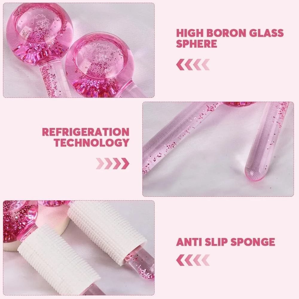 Прилад для тонізації обличчя Mizikuu, 2 шт, крижані кульки для обличчя, шиї та очей, фото №2