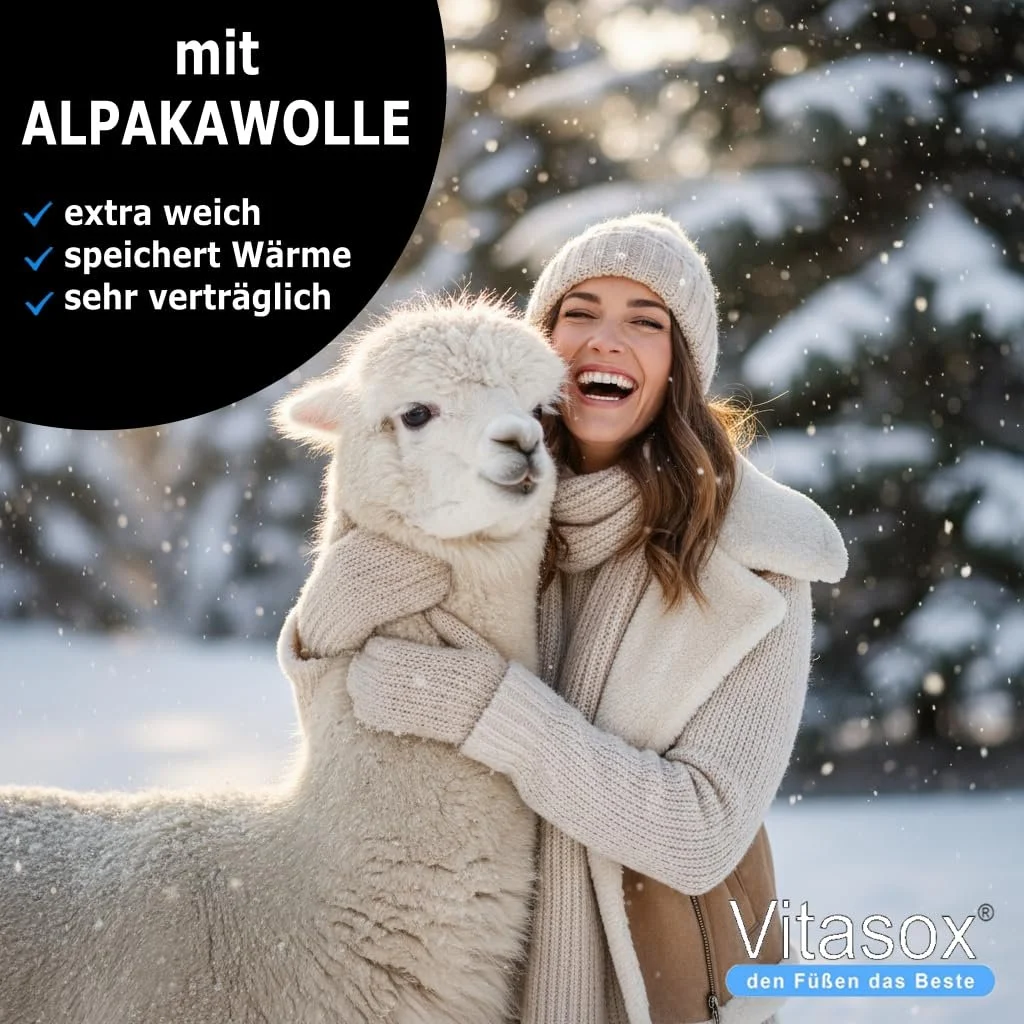 Шкарпетки Vitasox Вовняні для жінок та чоловіків, для діабетиків, зимові, з 10% вовни альпаки, фото №6 Шкарпетки Vitasox Вовняні для жінок та чоловіків, для діабетиків, зимові, з 10% вовни альпаки, фото №6