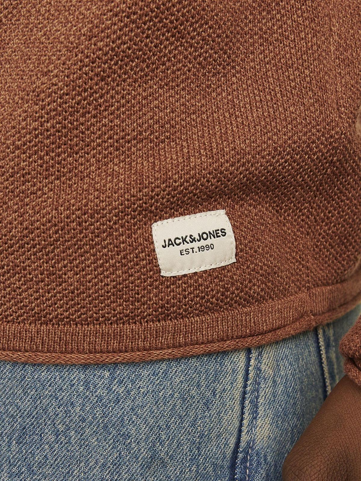 Джемпер JACK & JONES JJEHILL Мужской Вязаный С круглым вырезом Базовый С длинным рукавом, фото №6