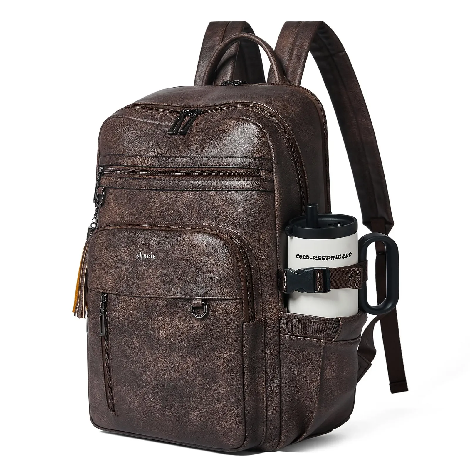 Рюкзак для ноутбука Shrrie Vegan Leather 17 Inch шоколадный, фото №1 Рюкзак для ноутбука Shrrie Vegan Leather 17 Inch шоколадный, фото №1