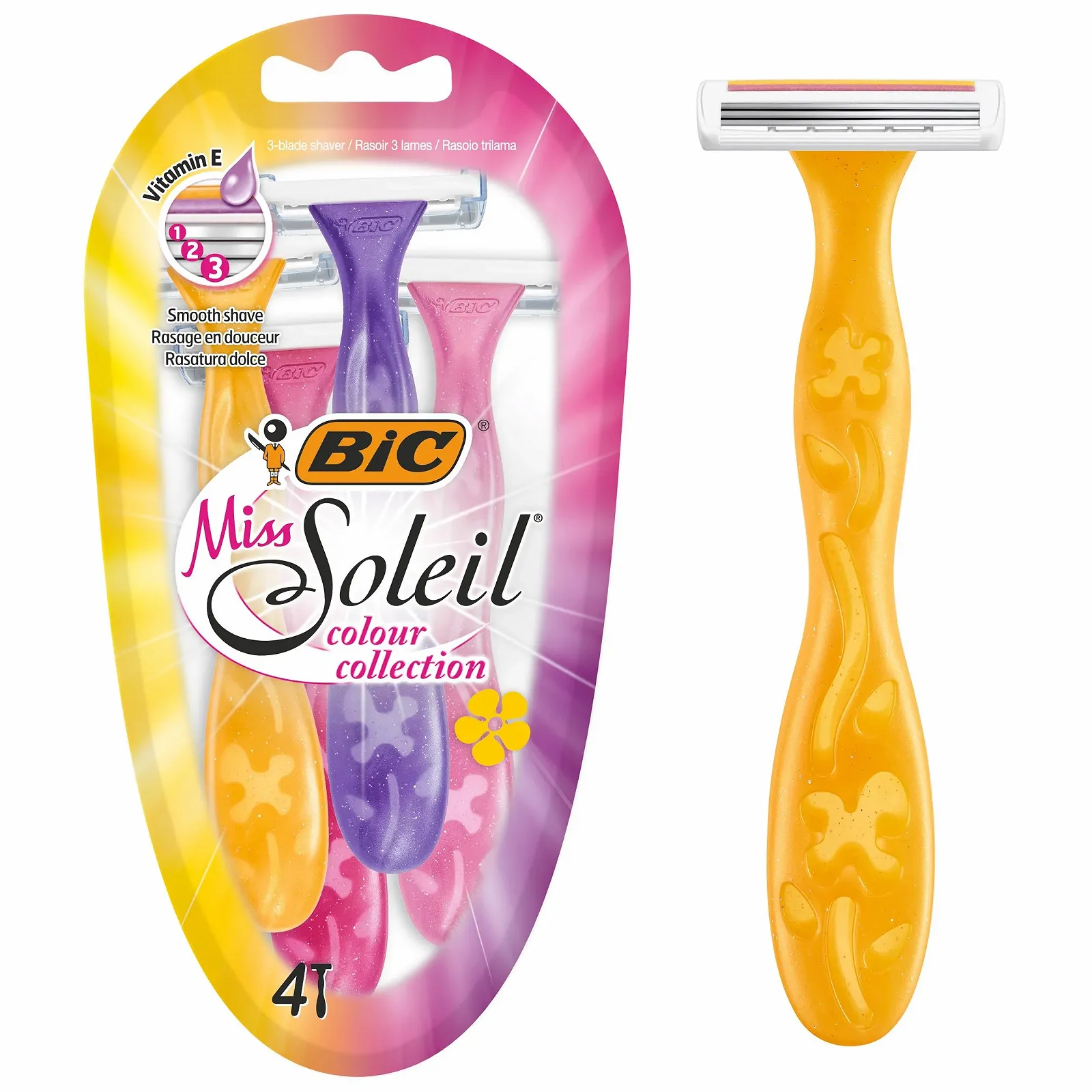Бритвы BIC Miss Soleil Colour Collection для женщин, 4 шт., фото №1 Бритвы BIC Miss Soleil Colour Collection для женщин, 4 шт., фото №1