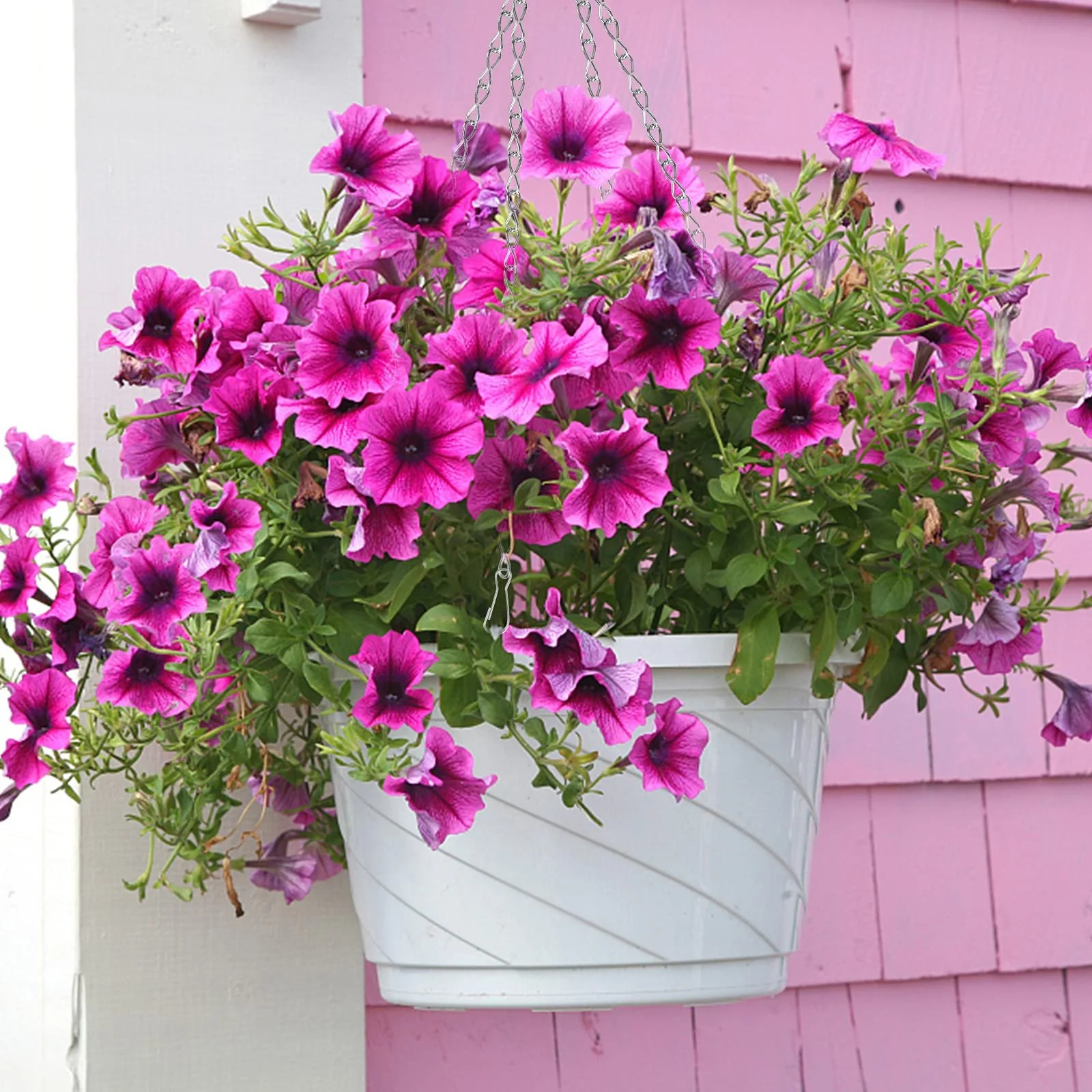 Підвісний ланцюг Набір з 4 предметів Металевий з S-подібними гачками Сріблястий, фото №7