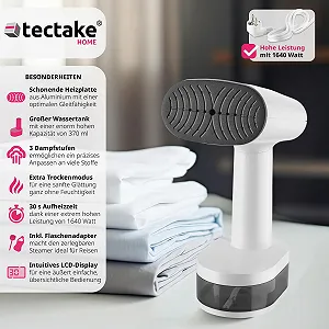 Вертикальний відпарювач tectake® 4 режими 370 мл synthetic.ua - Фото 1