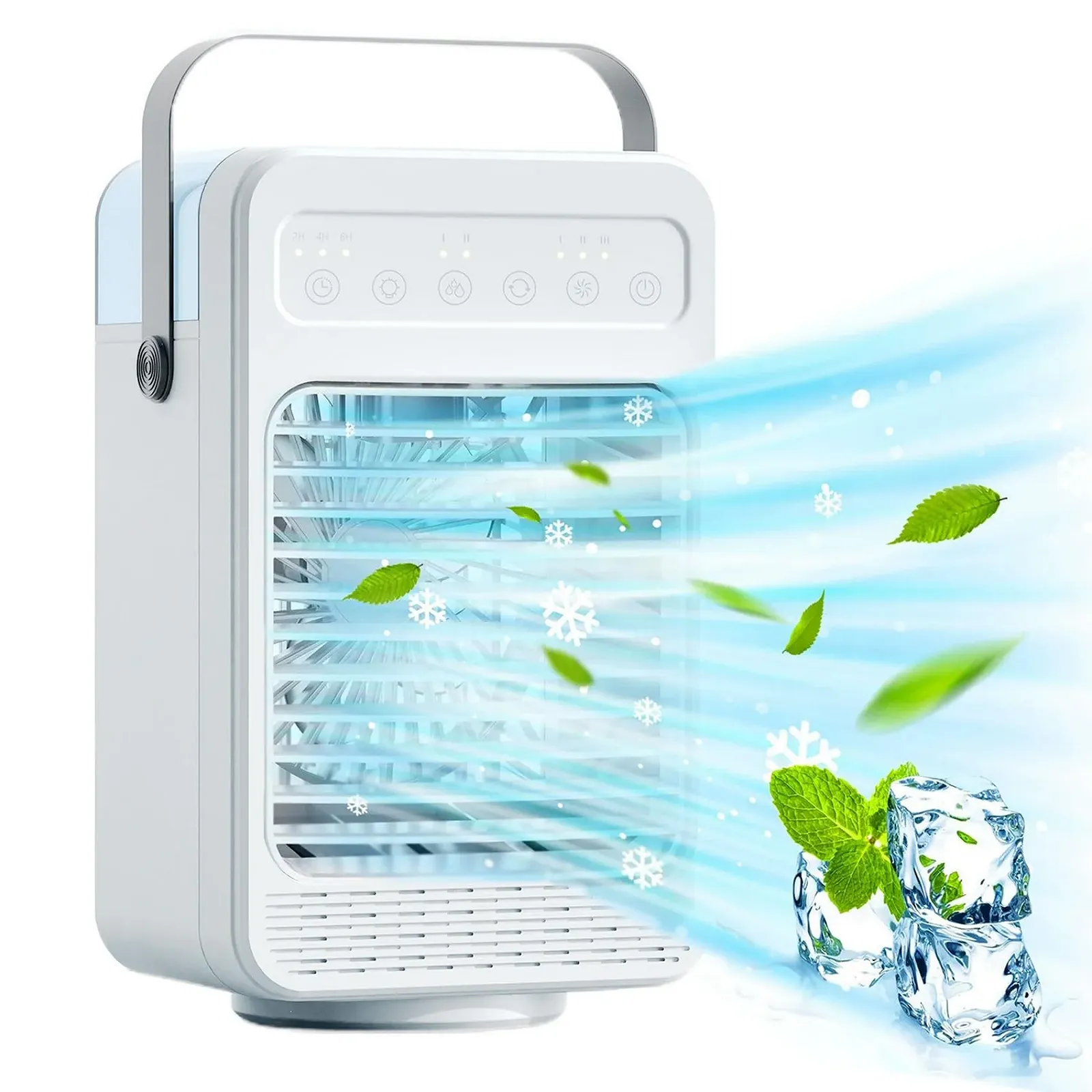 Портативний мобільний кондиціонер MUMUWIND 4-в-1 600 мл 3 швидкості Таймер Підсвічування, фото №9