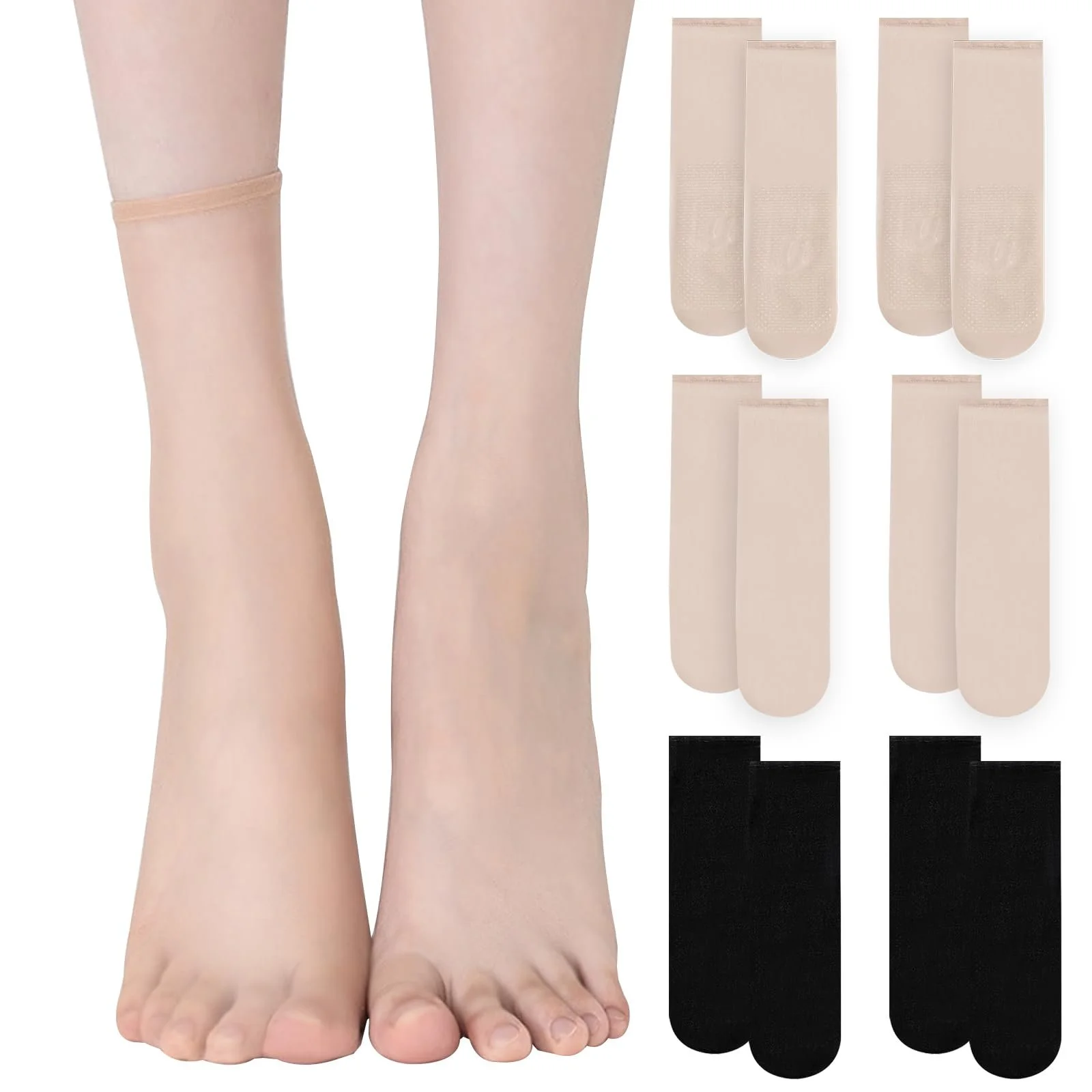 Прозорі шкарпетки EQLEF Жіночі 6 пар, фото №1