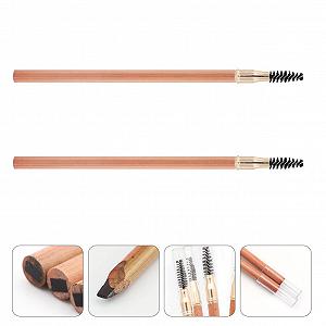 Олівець POPETPOP Anjoize Double Sided Eyebrow Pencil Pencil Dark Brown Двосторонній Дерево Пакунок 2 synthetic.ua - Фото 1