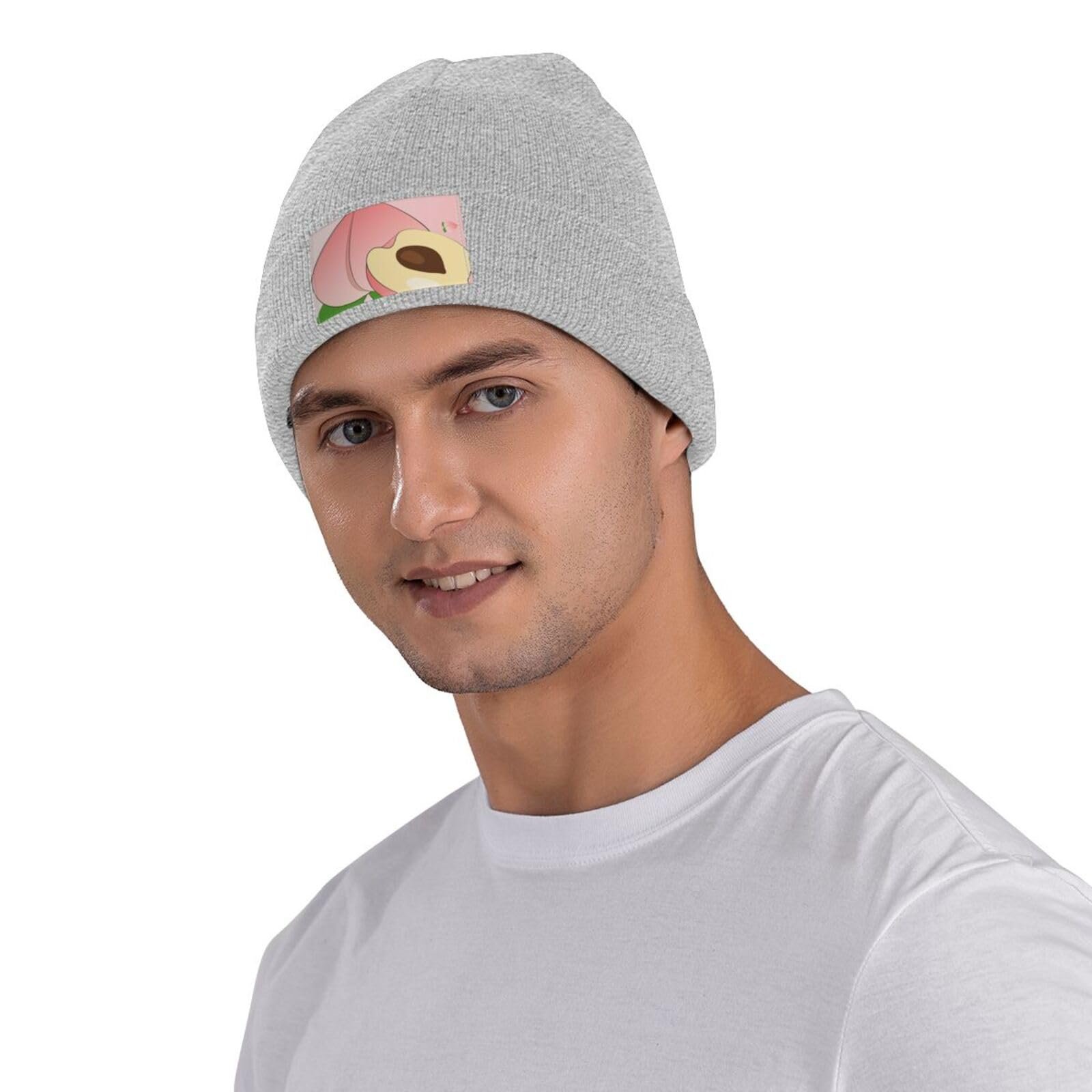 Вязаная шапка BROLEO с мультяшным персиком, фото №4