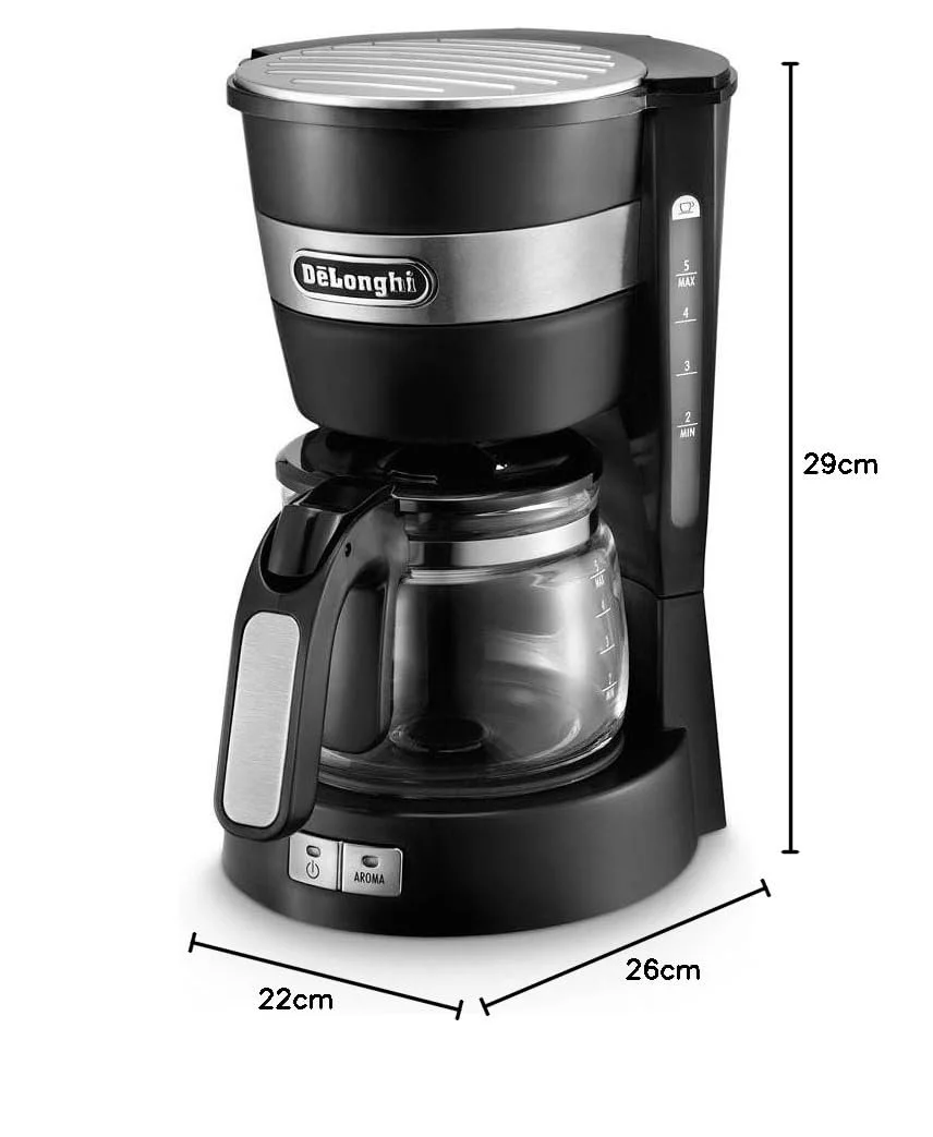 Капельная кофеварка DeLonghi ICM 14011 Пластик Черная, фото №5