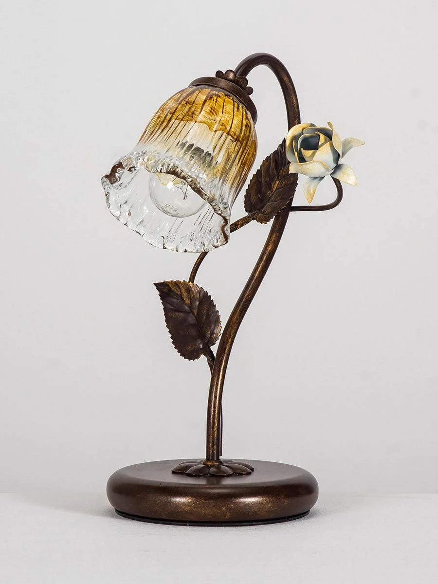 Настільна лампа Helios Florentine 403757/1 Антична Коричнева/Золотиста, фото №3