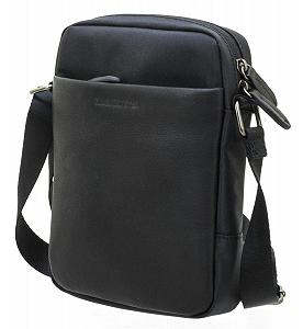 Сумка через плече Davidts S Cross Body, шкіра/нейлон, 16.5 x 21 x 4.5 см, чорний - Фото 1