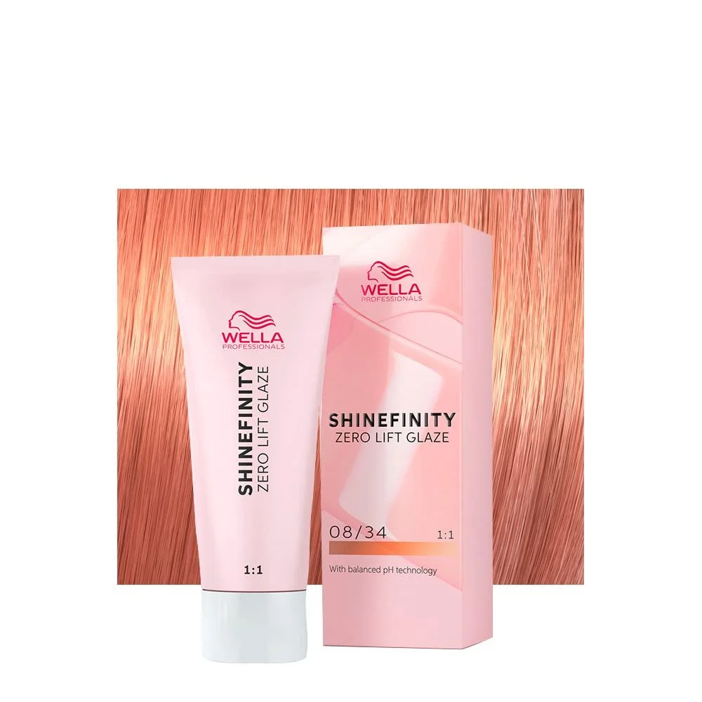 Напівперманентна фарба для волосся Wella Shinefinity Світлий блонд золотистий мідний Spicy Ginger 08/34, 60 мл, фото №1 Напівперманентна фарба для волосся Wella Shinefinity Світлий блонд золотистий мідний Spicy Ginger 08/34, 60 мл, фото №1