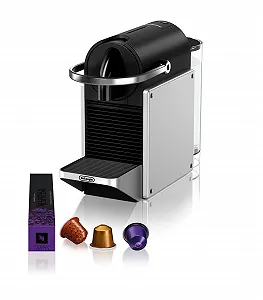 Купить Капсульная кофемашина Nespresso De'Longhi Pixie EN127.S, две кнопки прямого набора, эко-режим, компактный дизайн, система давления 19 бар, 1260 Вт, серебристо/черный - Фото 1 Капсульная кофемашина Nespresso De'Longhi Pixie EN127.S, две кнопки прямого набора, эко-режим, компактный дизайн, система давления 19 бар, 1260 Вт, серебристо/черный - Фото 1