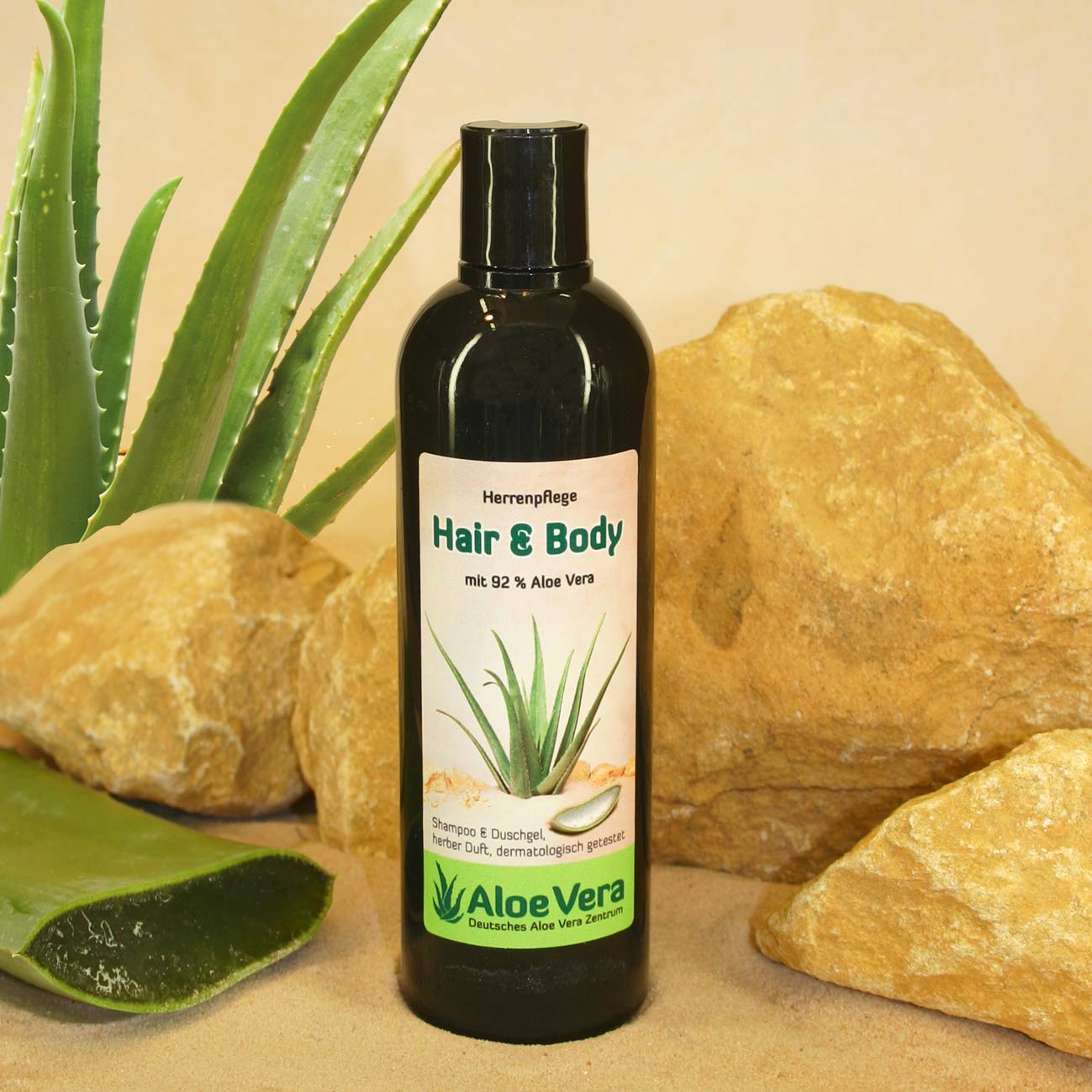 Шампунь для волосся та тіла для чоловіків з 92% Aloe Vera 200 мл, фото №2