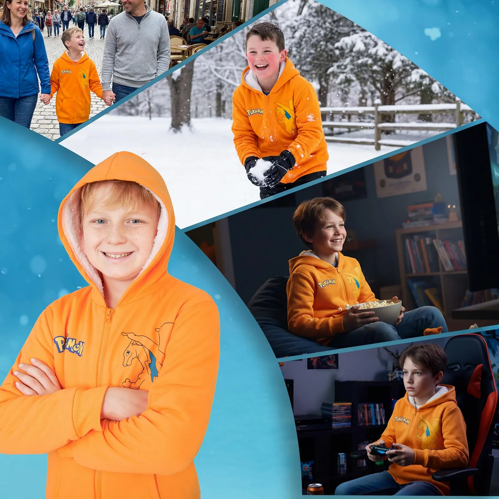 Худи Pokemon для мальчиков 7-14 лет, Sherpa Fleece худи на молнии, аниме подарки для детей, фото №4 Худи Pokemon для мальчиков 7-14 лет, Sherpa Fleece худи на молнии, аниме подарки для детей, фото №4