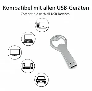 USB-флеш-накопичувач Onwomania Bottle Opener 32 ГБ Metal Silver synthetic.ua - Фото 1