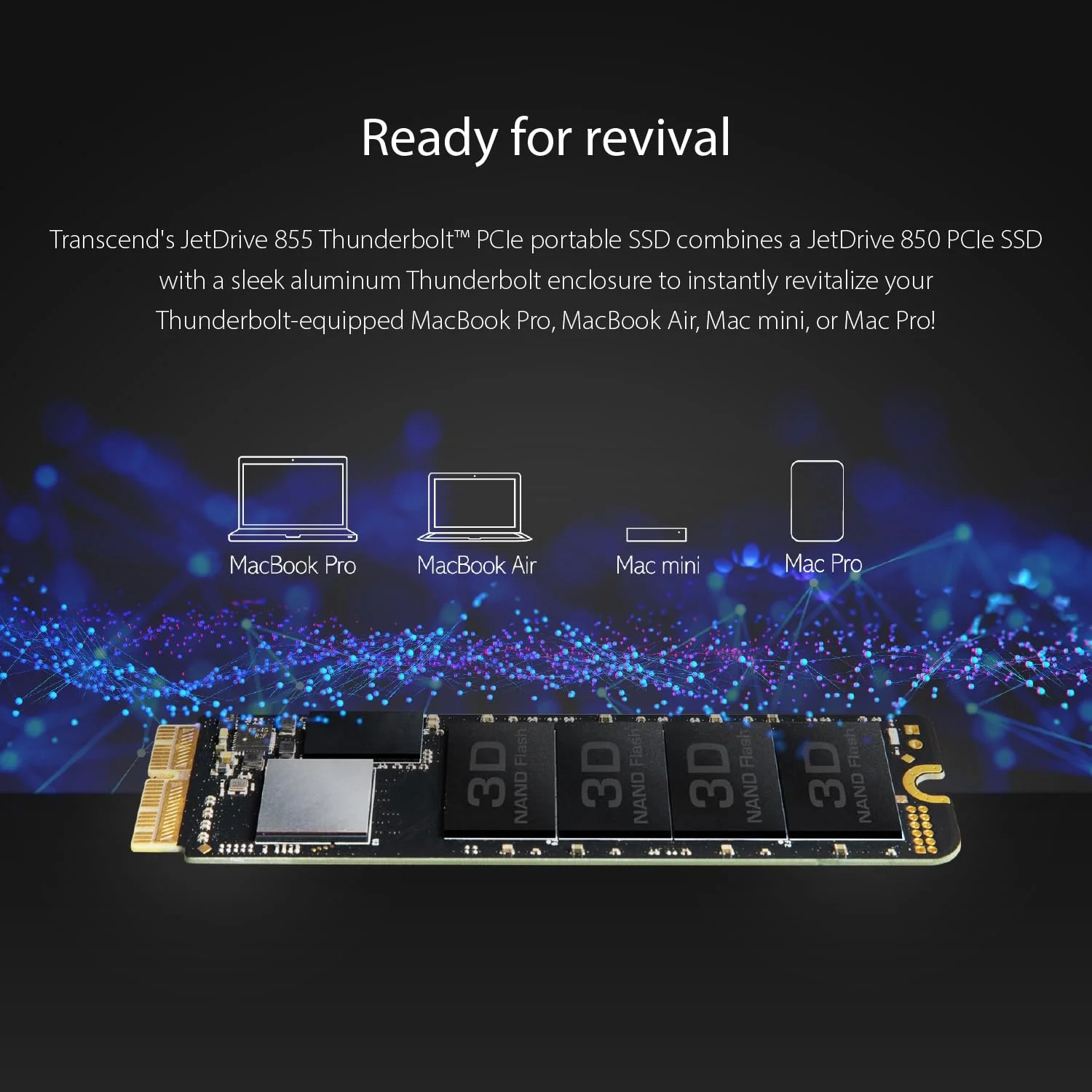 Портативный SSD накопитель Transcend JetDrive 855 TS480GJDM855 480 GB Thunderbolt NVMe PCIe, фото №4 Портативный SSD накопитель Transcend JetDrive 855 TS480GJDM855 480 GB Thunderbolt NVMe PCIe, фото №4
