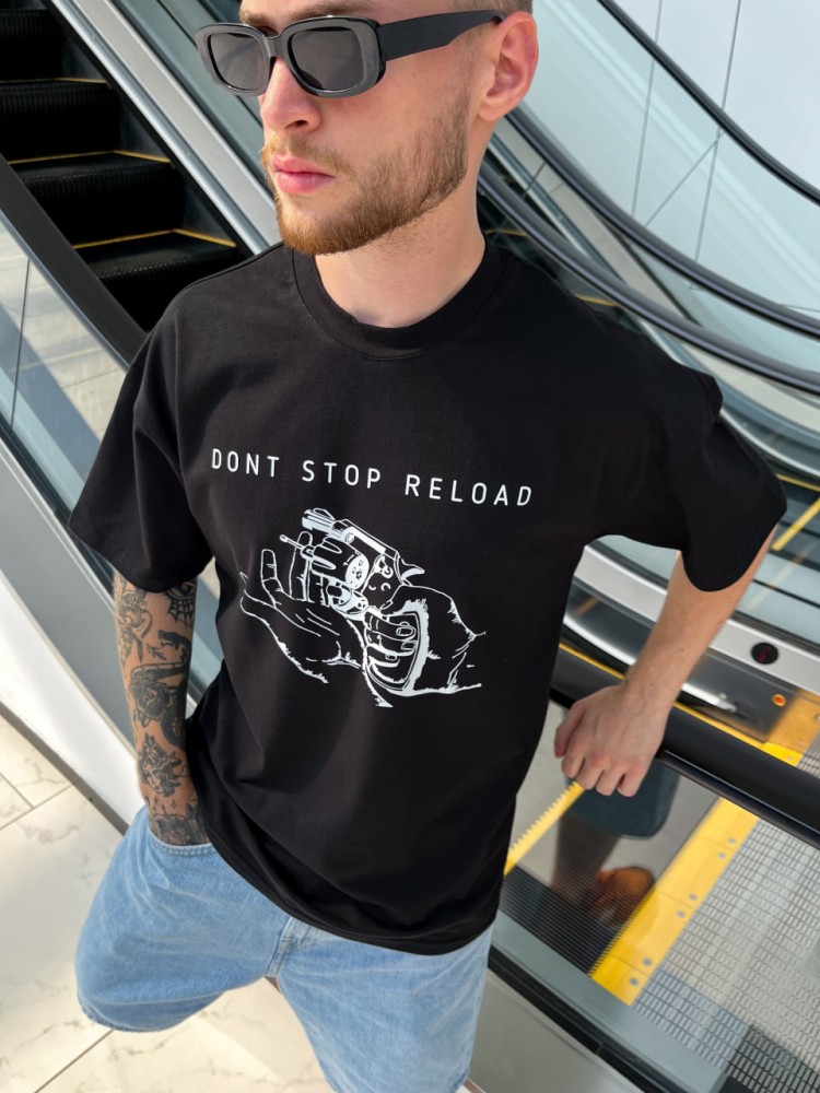 Футболка Reload Don't Stop чорний, фото №4