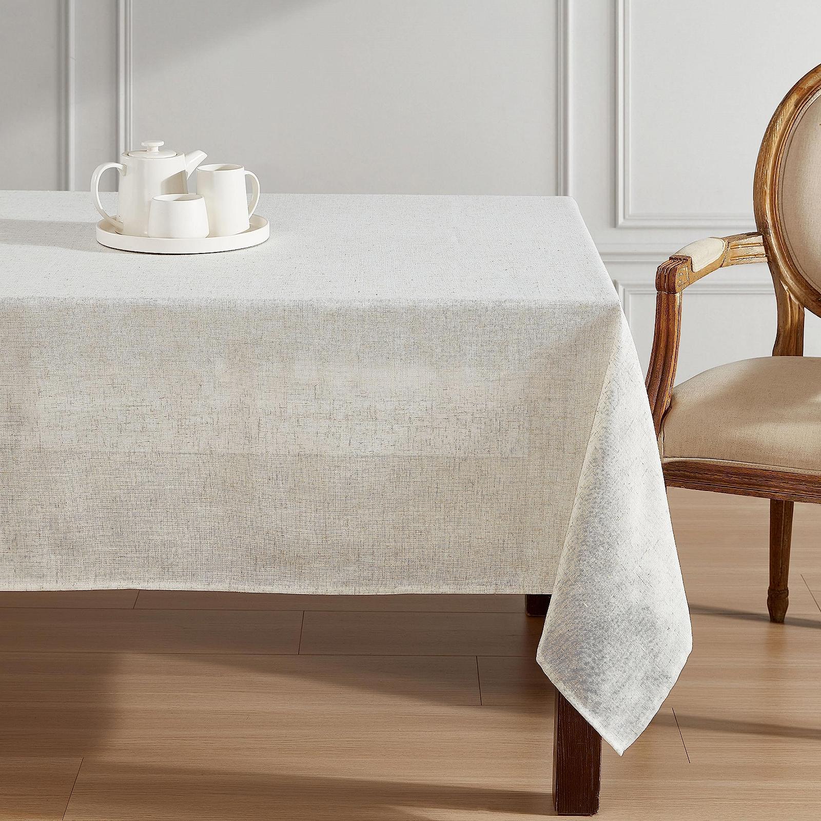 Скатертина Laura Ashley Dothan Luxury Суміш льону Сіро-коричнева 152 x 213 см, фото №2