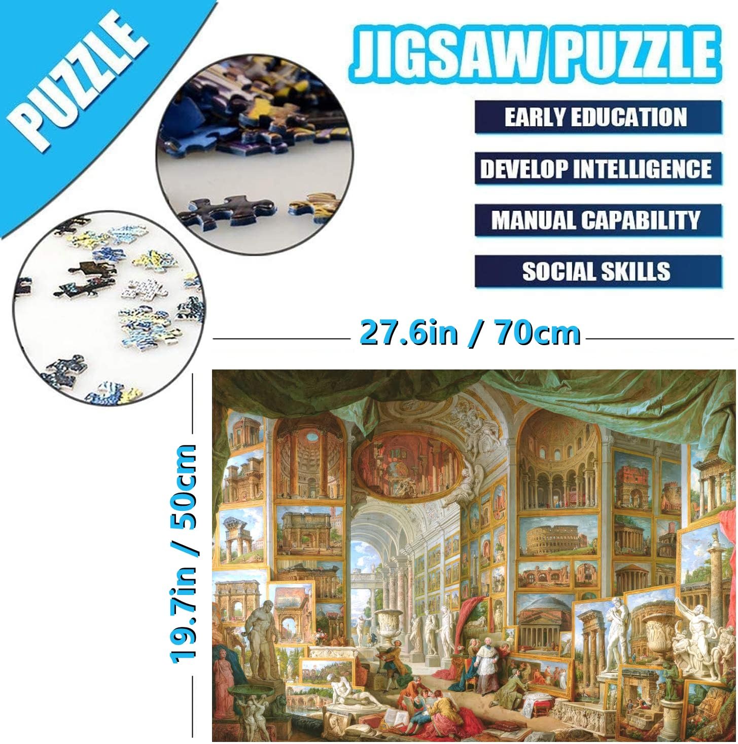 Пазл The School of Athens 1000 деталей 70 x 50 см, фото №3