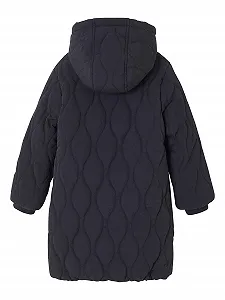 Куртка стеганая VERTBAUDET для девочек с капюшоном из искусственного меха synthetic.ua - Фото 1