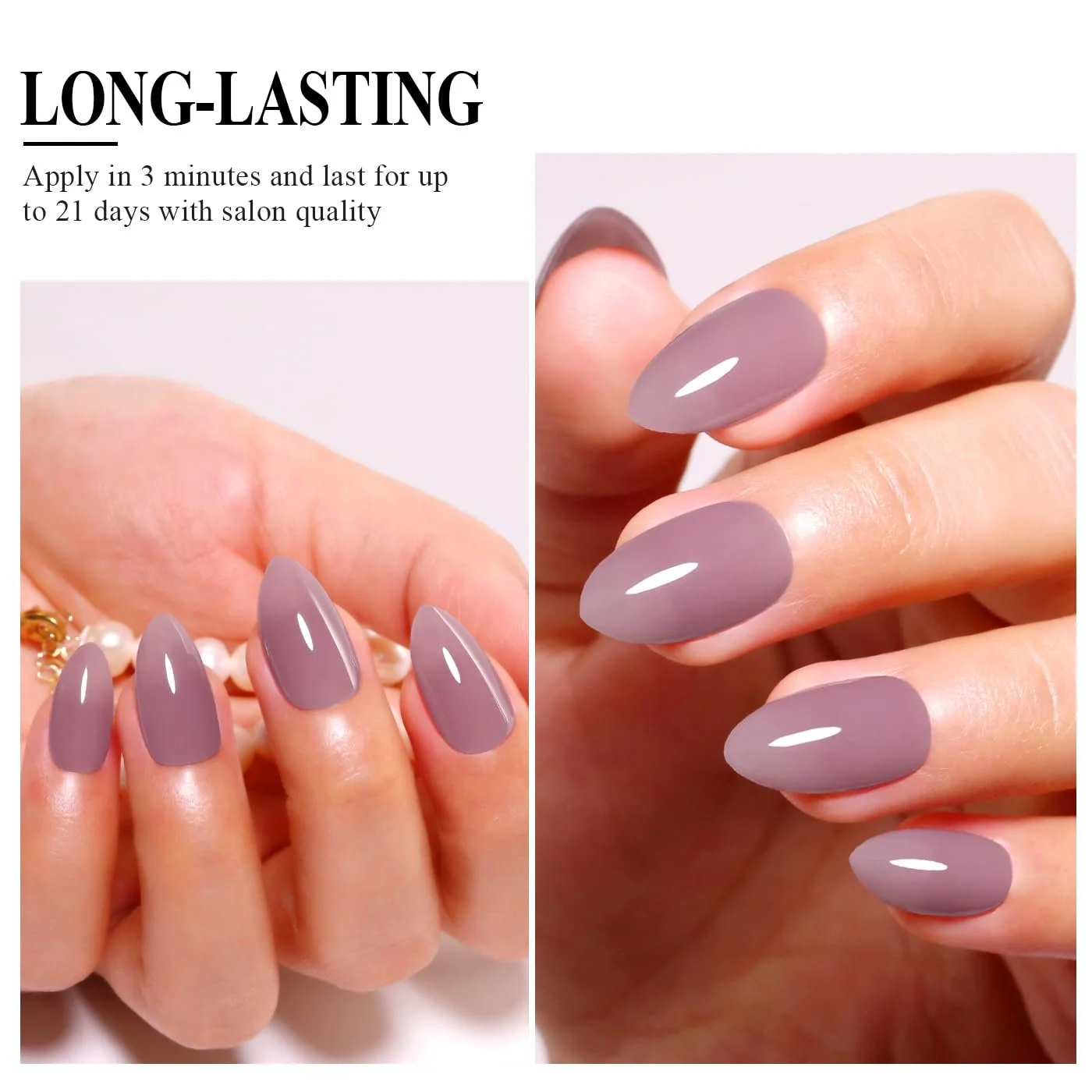 Гель-лак Imtiti Полупрозрачный 15 мл Светло-фиолетовый, фото №3