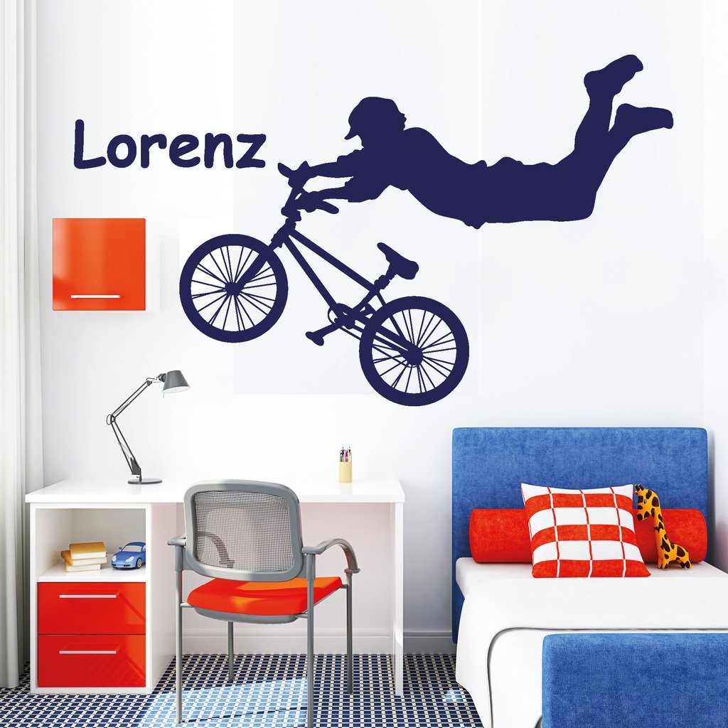 Наклейка на стіну Wall Tattoo Loft BMX Biker з ім'ям 30 кольорів 4 розміри, фото №3 Наклейка на стіну Wall Tattoo Loft BMX Biker з ім'ям 30 кольорів 4 розміри, фото №3