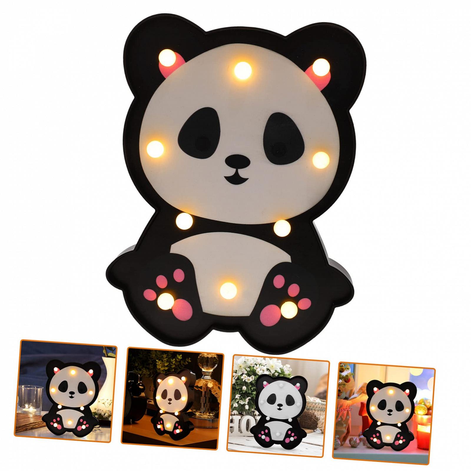 Лампа Homoyoyo Panda Setting Wolf Bedroom Night Cartoon Children's Room Decorate Decor Panda PVC, фото №2