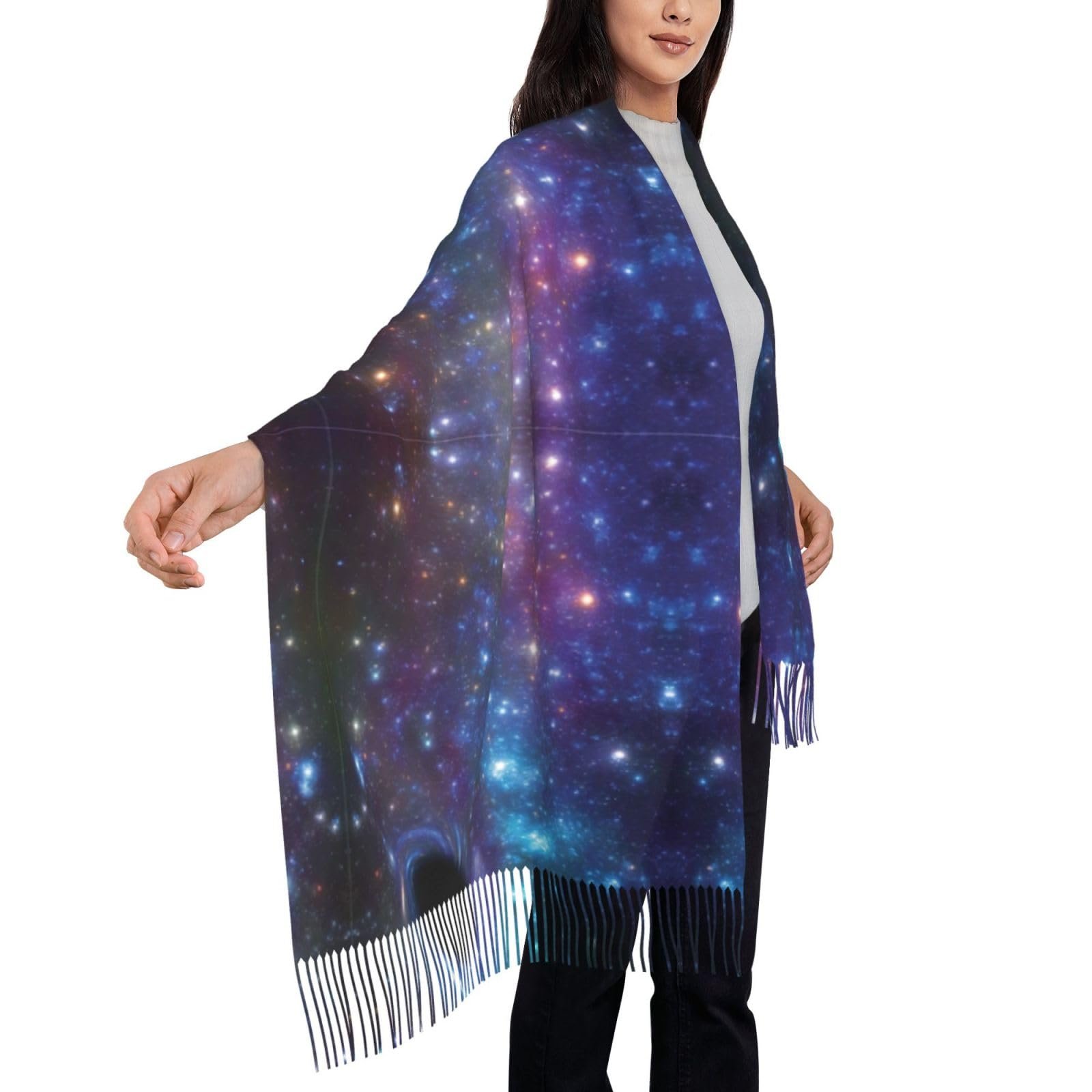 Шаль LGHDFYO Galaxy Жіноча Смугаста Осіння Зимова, фото №4