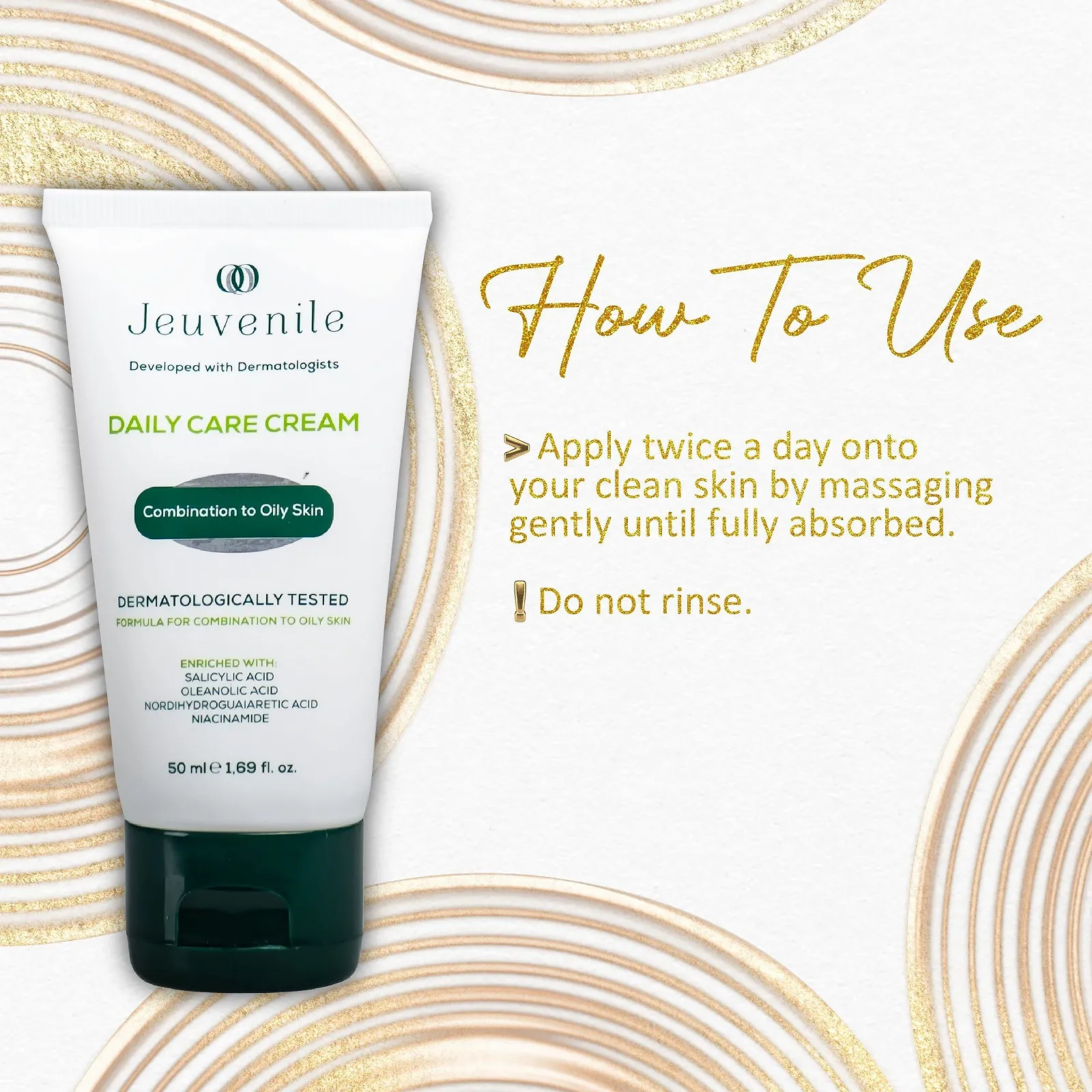 Денний крем Jeuvenile Daily Care Cream для жирної та комбінованої шкіри 50 мл, фото №3 Денний крем Jeuvenile Daily Care Cream для жирної та комбінованої шкіри 50 мл, фото №3