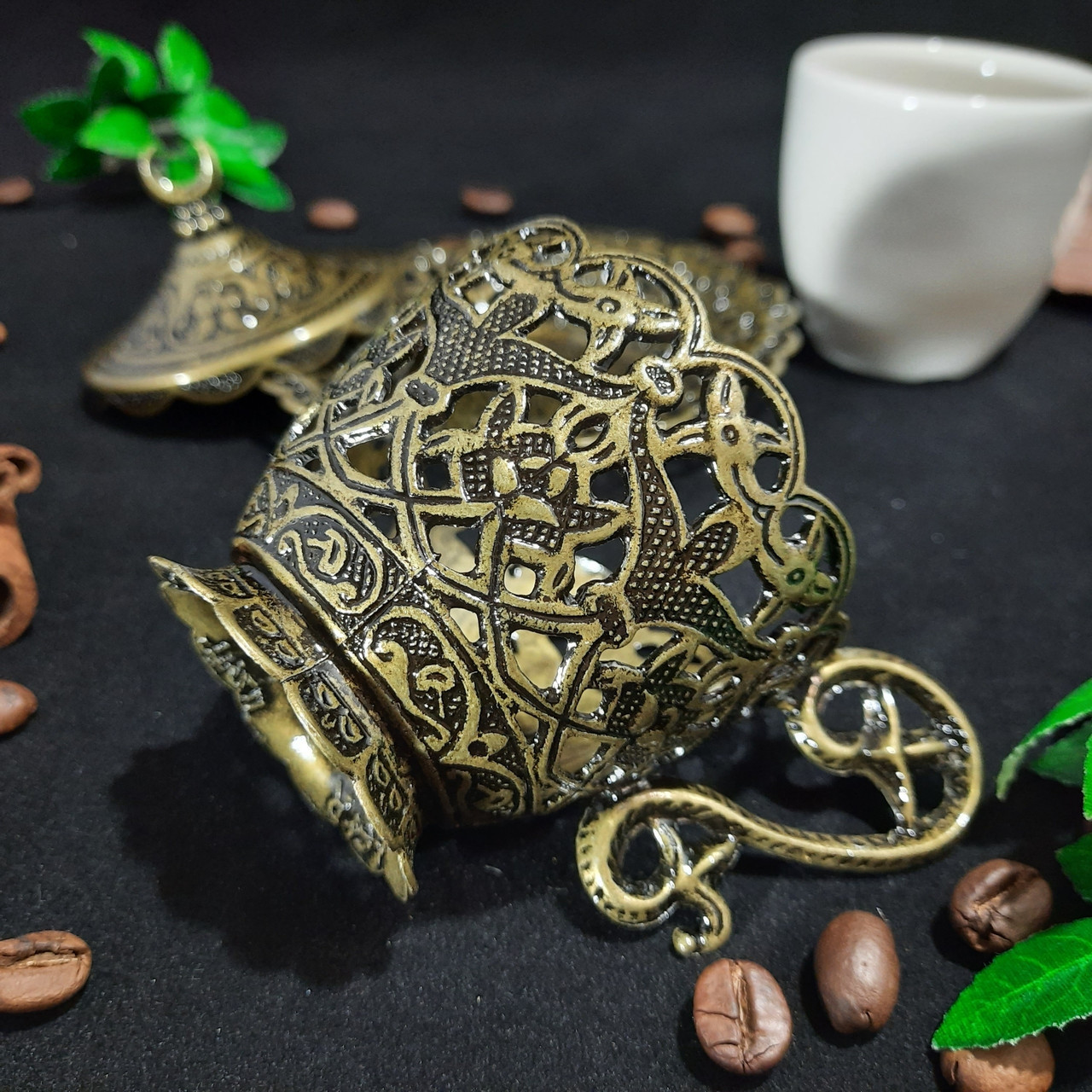 Турецкая чашка Демитас Acar с блюдцем 100 мл Бронза, фото №5