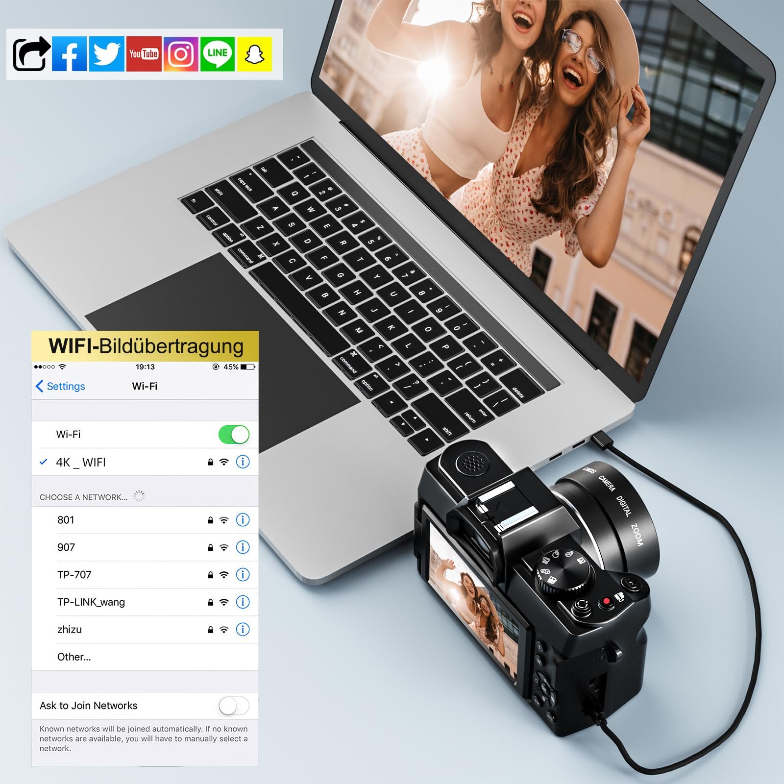 Цифрова камера NBD 4K 48MP Автофокус 16X Зум 3-дюймовий дисплей, що обертається на 180

Deep Black, фото №6