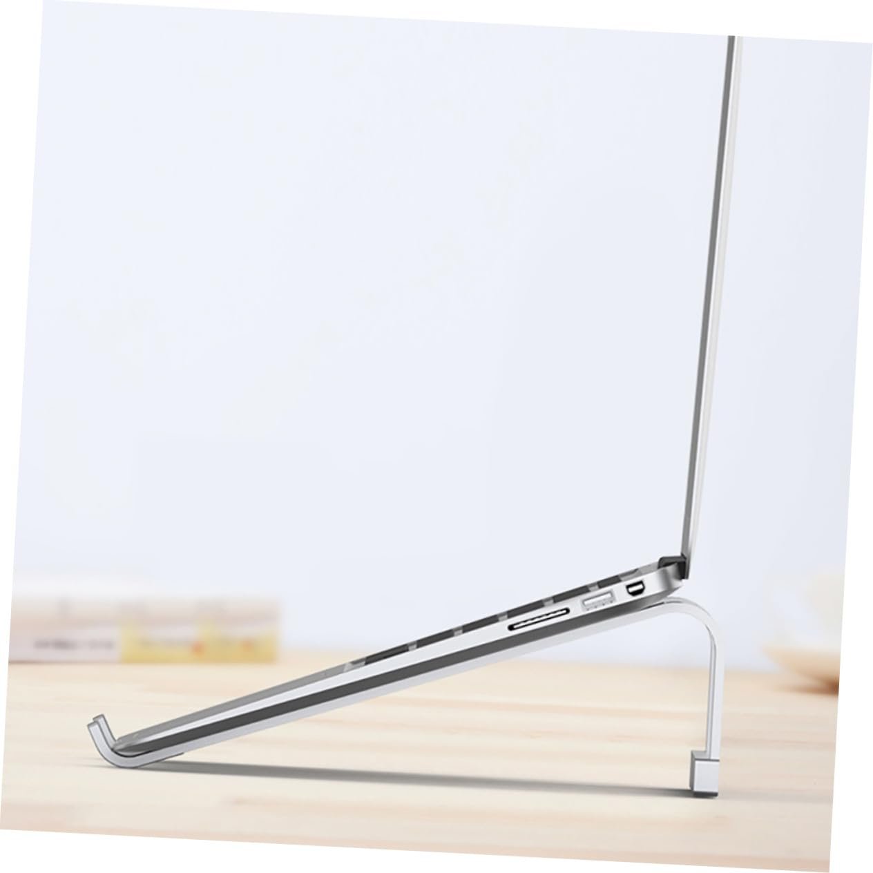 Підставка для ноутбука алюмінієва срібляста з охолодженням, фото №5