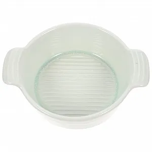 Форма для запекания INOOMP керамическая с двойными ручками круглая термостойкая - Фото 1