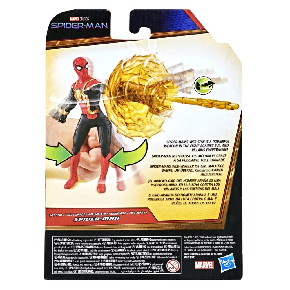 Фігурка Людина-павук Marvel Deluxe Web Spin, іграшка для атаки зброєю, стисніть ноги, 4+, 15 см, фото №7